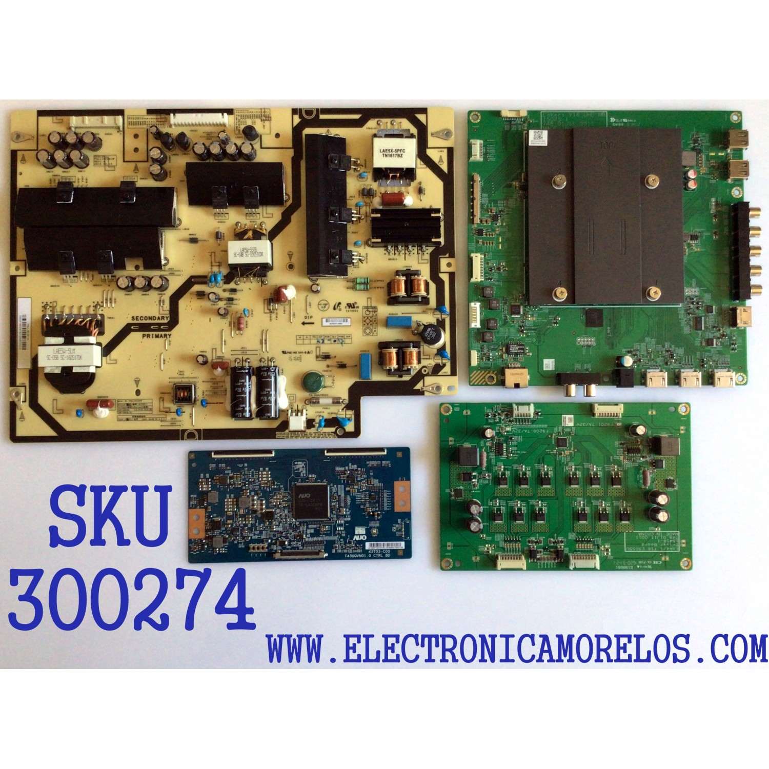 KIT DE TARJETAS PARA TV VIZIO / NUMERO DE PARTE MAIN 75501K010001 / 748.01J14.0011 / T-CON 55.50T28.C03 / 5550T28C03 / DRIVER 75501K020001 / 748.01J12.0011 / FUENTE 056041980041 / PSLL191301W / PANEL T500QVN02.0 / MODELO E50U-D2 LWZ2UGAS